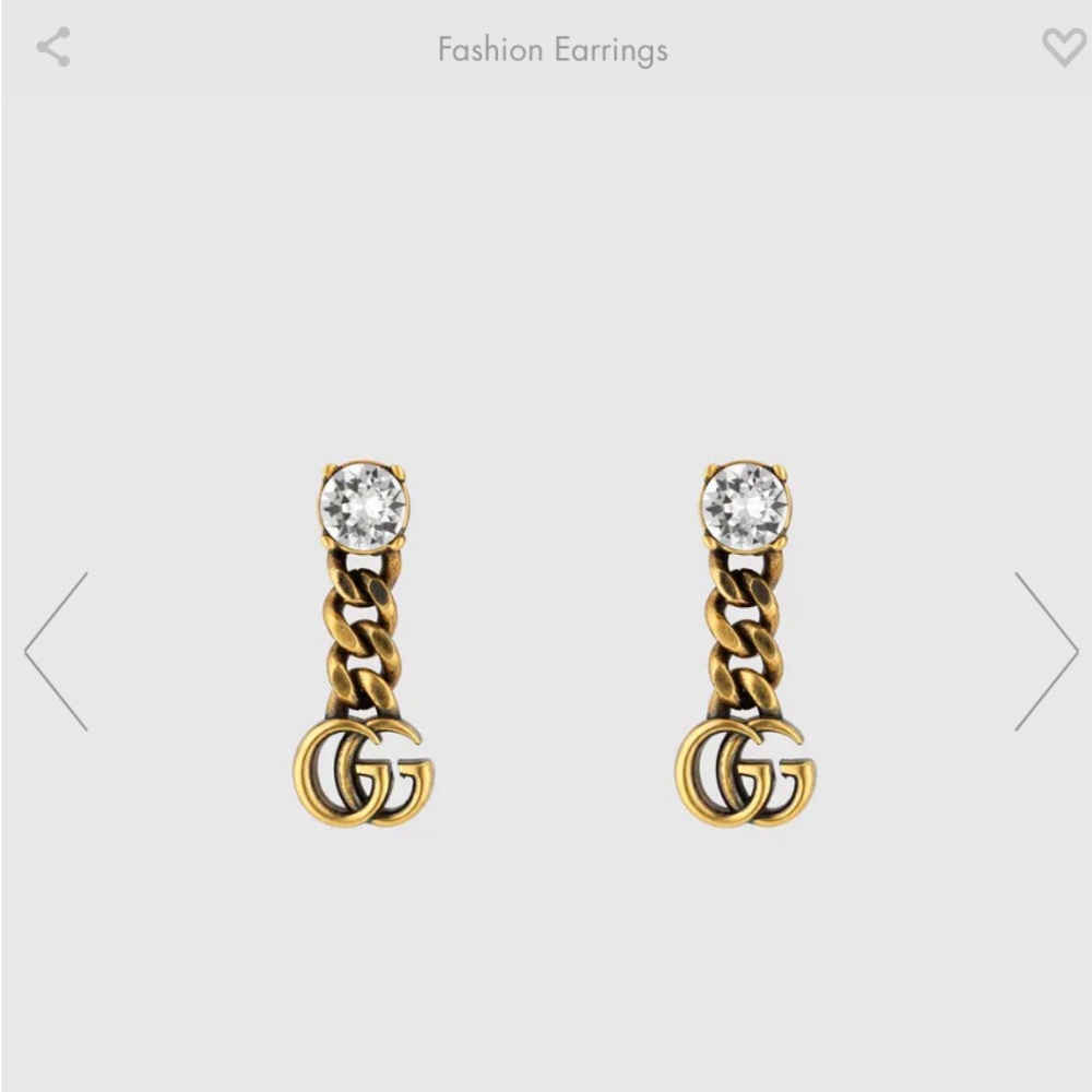 Gucci Crystal dangling earrings.
